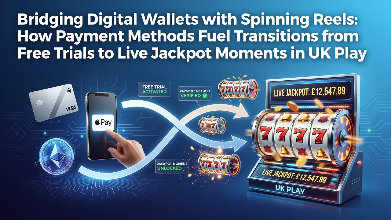 Digital wallet interface connecting to slot game reels on a mobile screen