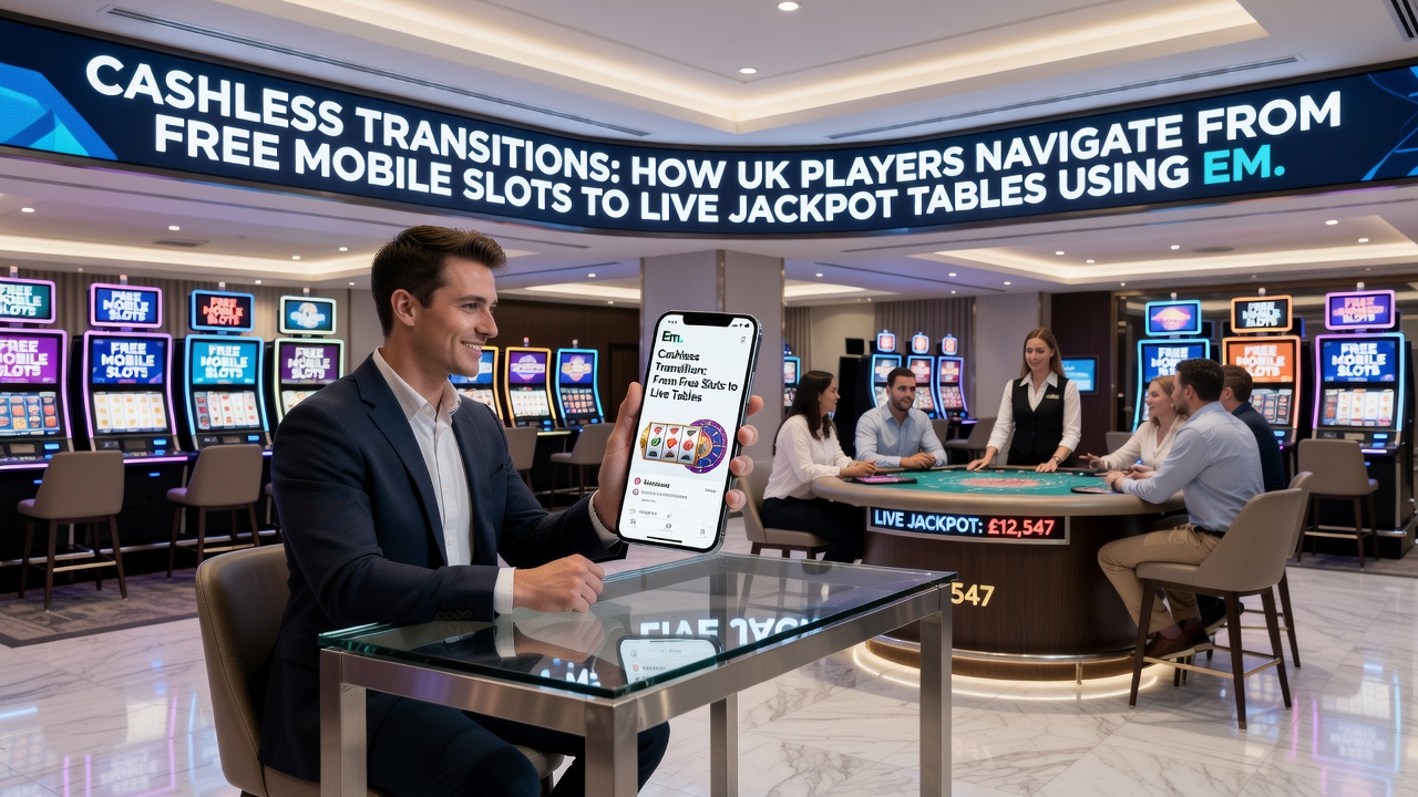 Mobile interface showing seamless transition from free slot bonuses to live jackpot table with e-wallet payment confirmation