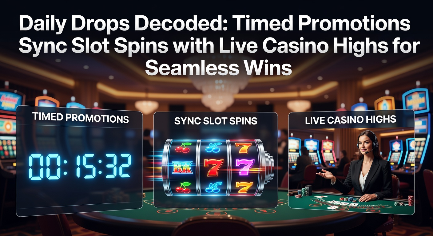 Vibrant slot reels cascading prizes during a live casino peak hour, with timers ticking down for daily drops