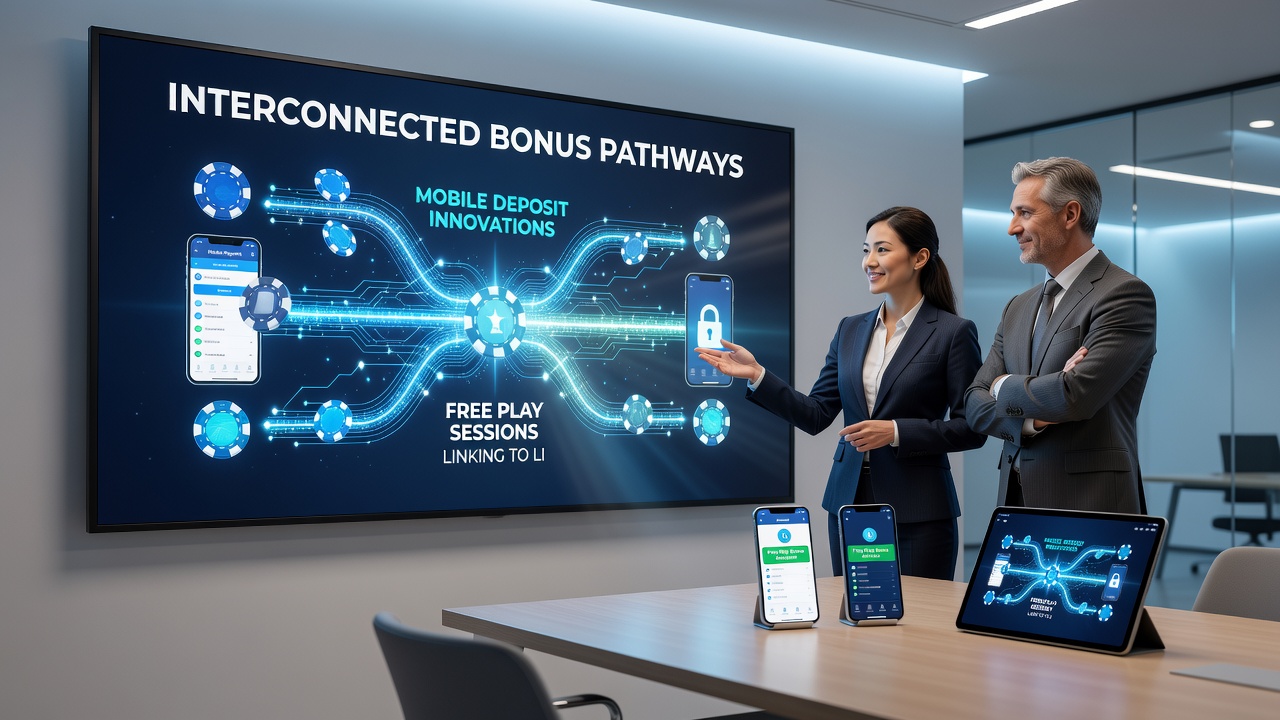 Live casino jackpot screen connected to mobile bonus pathways