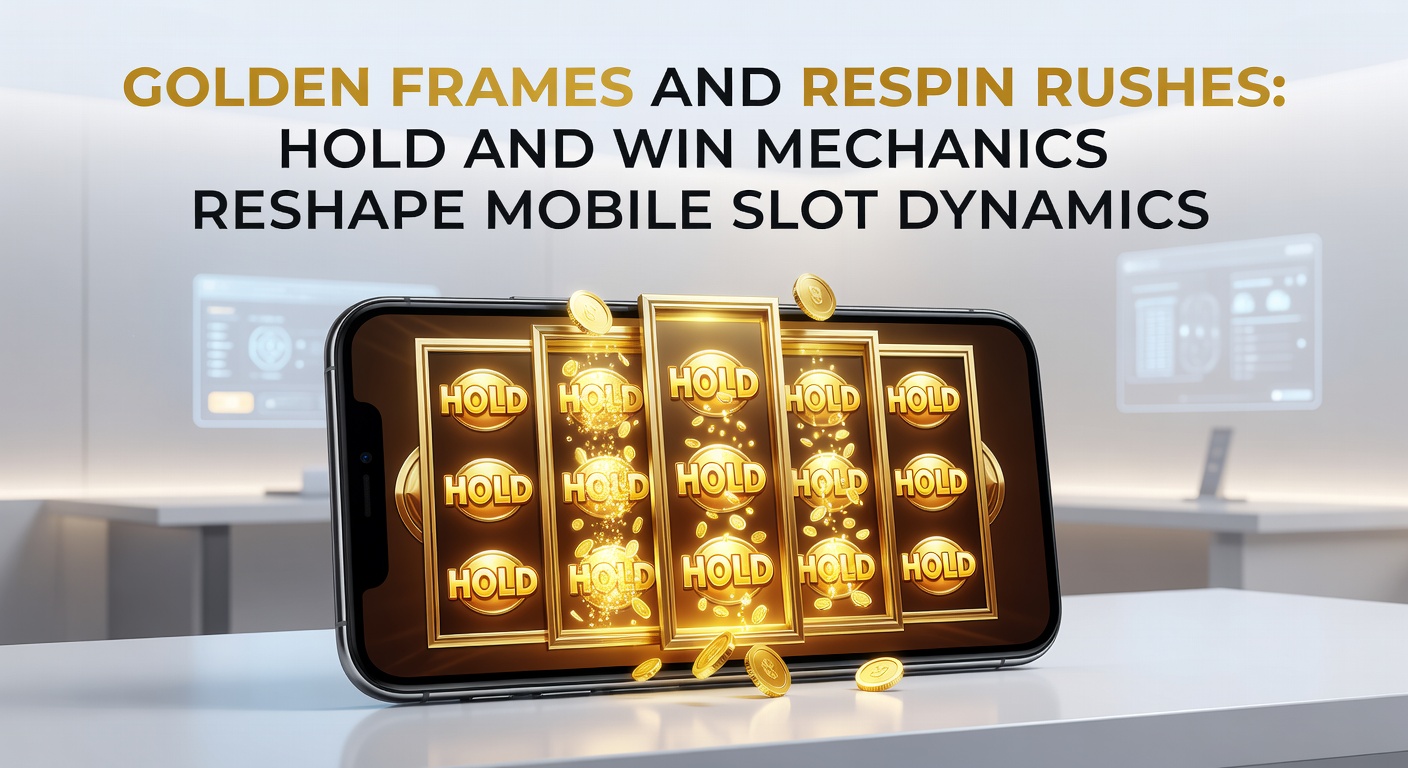 Vibrant mobile slot screen showcasing golden frames surrounding reels with respin counters ticking up during a Hold & Win bonus round