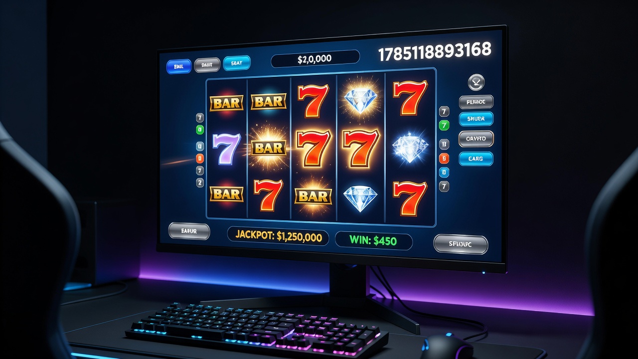 Close-up view of cascading reel mechanics in an online slot game showing multiple winning combinations
