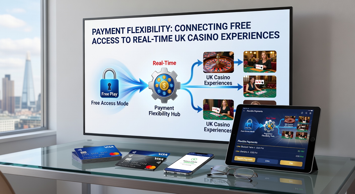 Illustration of seamless payment transitions from free slot demos to live UK casino tables on mobile devices