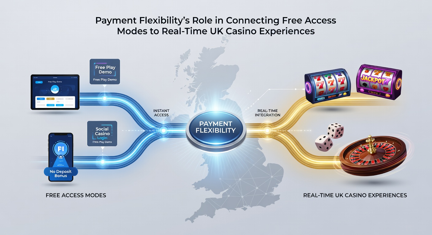 Mobile screen showing instant deposit options linking free play to live dealer games in a UK casino app