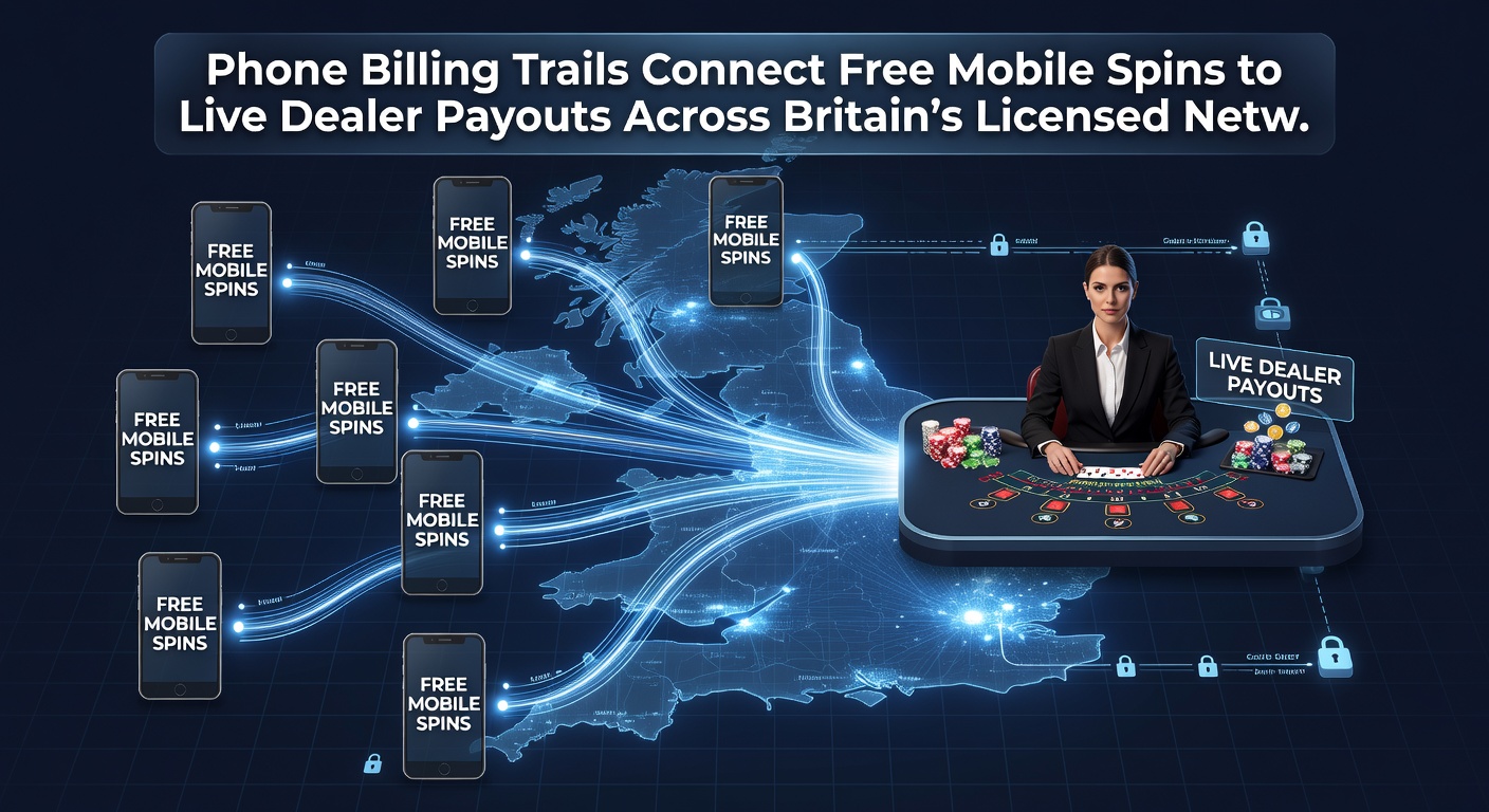 Illustration of transaction flow from mobile free spins to live dealer table payouts via phone billing