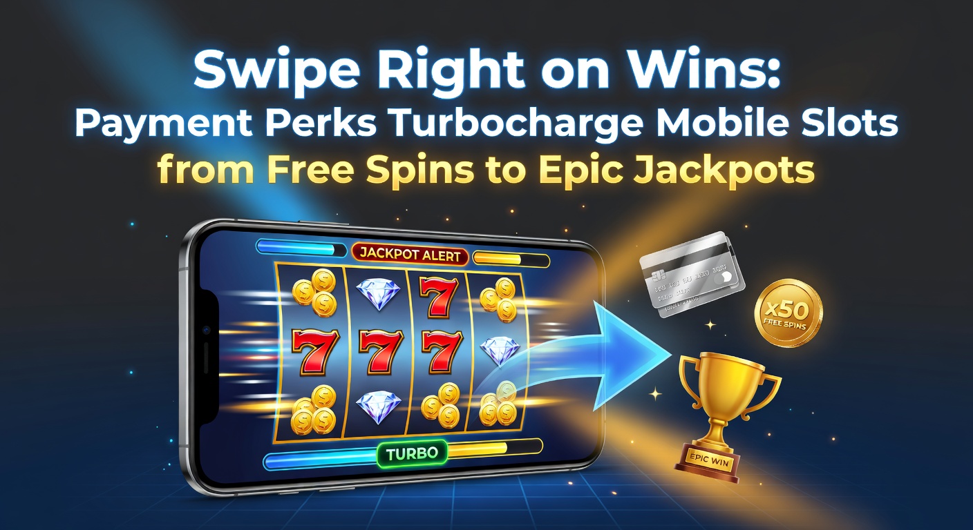 Vibrant mobile slot screen showing a jackpot win with instant payment notification overlay, coins cascading and a swipe gesture unlocking cash rewards