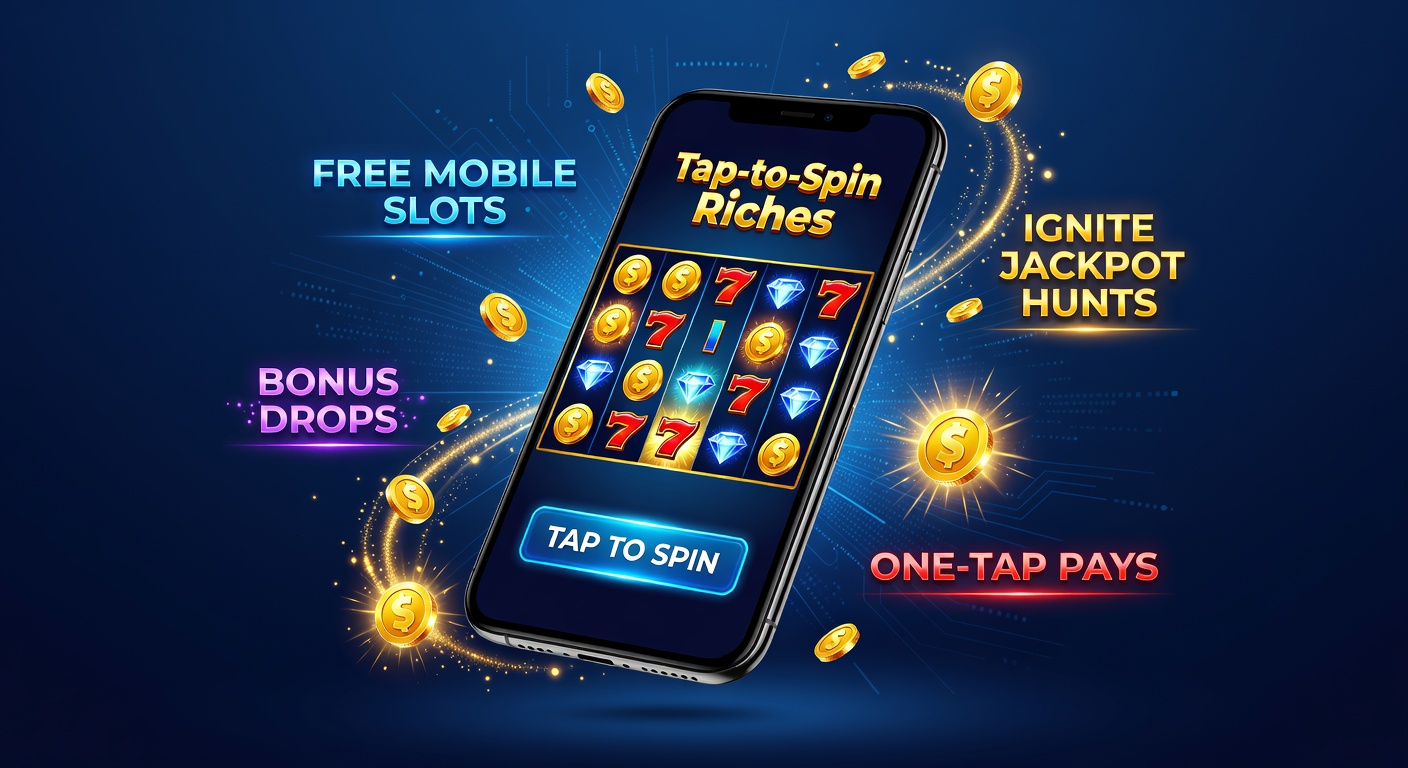 Close-up of a smartphone screen displaying a massive jackpot win notification, bonus multipliers exploding, and a one-tap payout button glowing green amid colorful slot symbols
