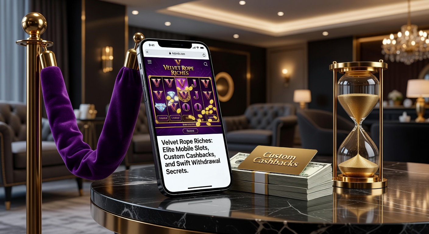Luxurious VIP mobile slot lobby with golden reels and elite access badges glowing on a smartphone screen