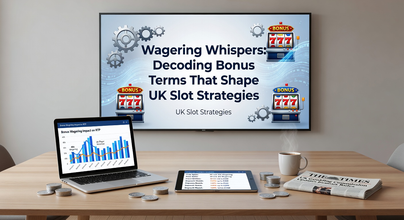 Infographic breaking down wagering requirement calculations, showing multipliers, time limits, and game contributions on a vibrant slot-themed background